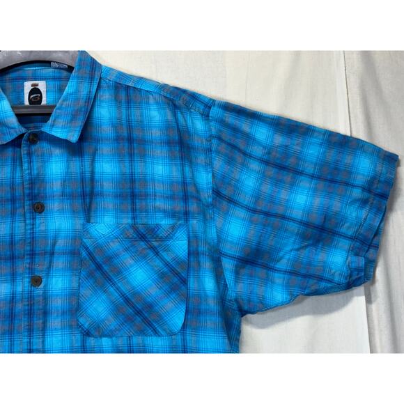 Bugle Boy Blue Plaid Shirt Men’s Size XL - Picture 12 of 13